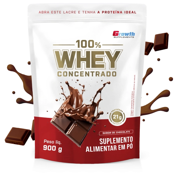 100% Whey Protein Concentrado 900g — Chocolate