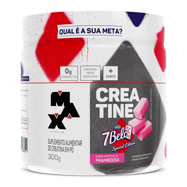 Creatina Monohidratada 300g Sabor Frutas Vermelhas