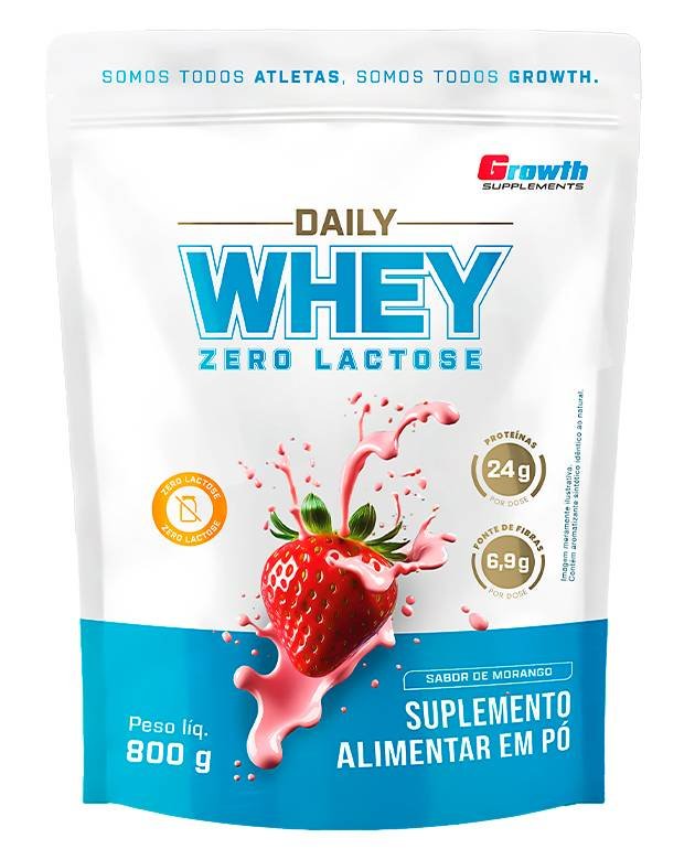 Whey Diário Zero Lactose 900g — Morango