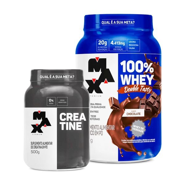 Kit Creatina 500g + 100% Whey Double Tasty