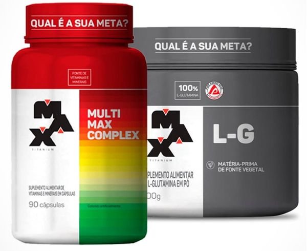 Kit Pro Imunidade - Glutamina 300g + Multivitamínico 90 cápsulas