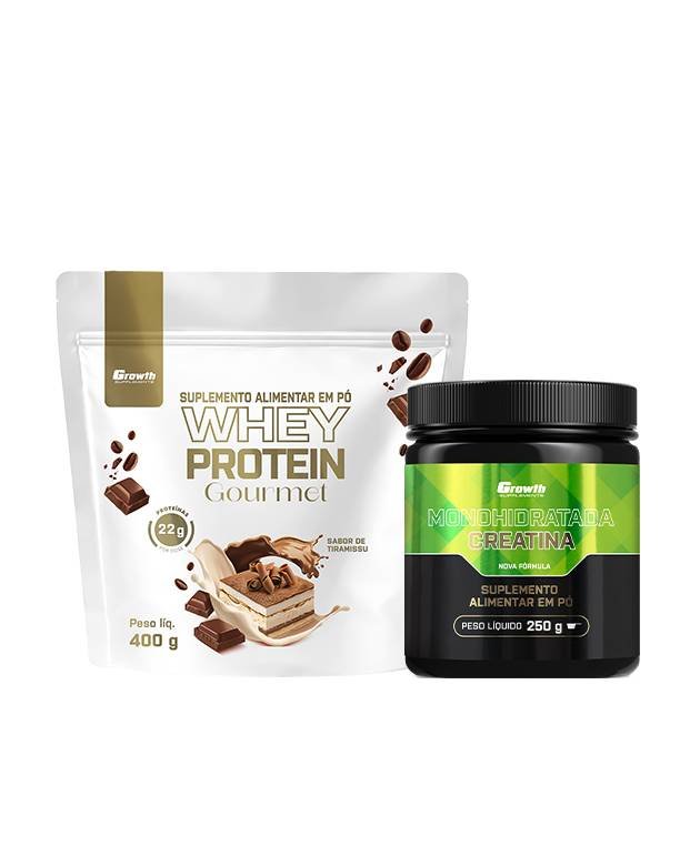 Kit Whey Gourmet 400g + Creatina Monohidratada 250g