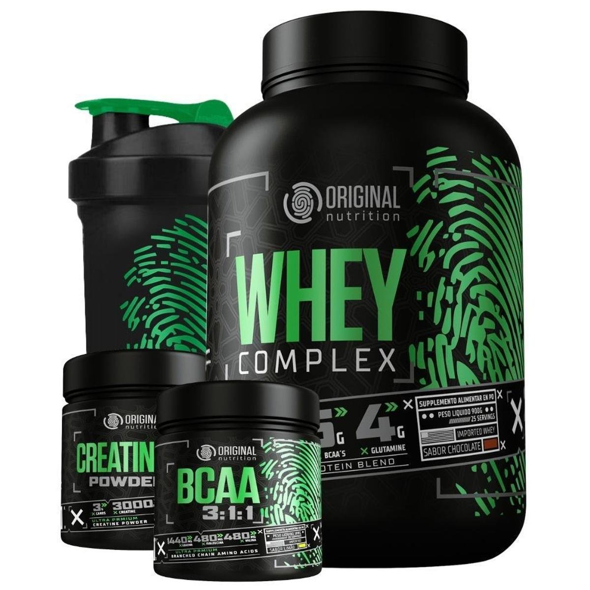 Kit 100% Whey Concentrado 900g + Creatina Monohidratada 500g