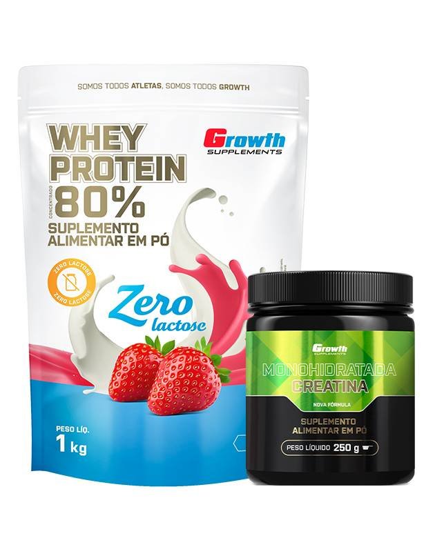 Kit Whey Protein Concentrado Zero + Creatina Monohidratada 250g