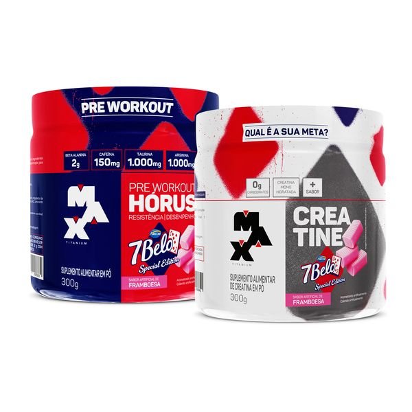 Kit Frutas Vermelhas Pré-Treino 300g + Creatina 300g