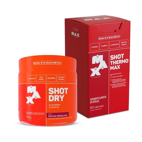 Kit Termogênico Shot Thermo 60 caps + Shot Dry 150g